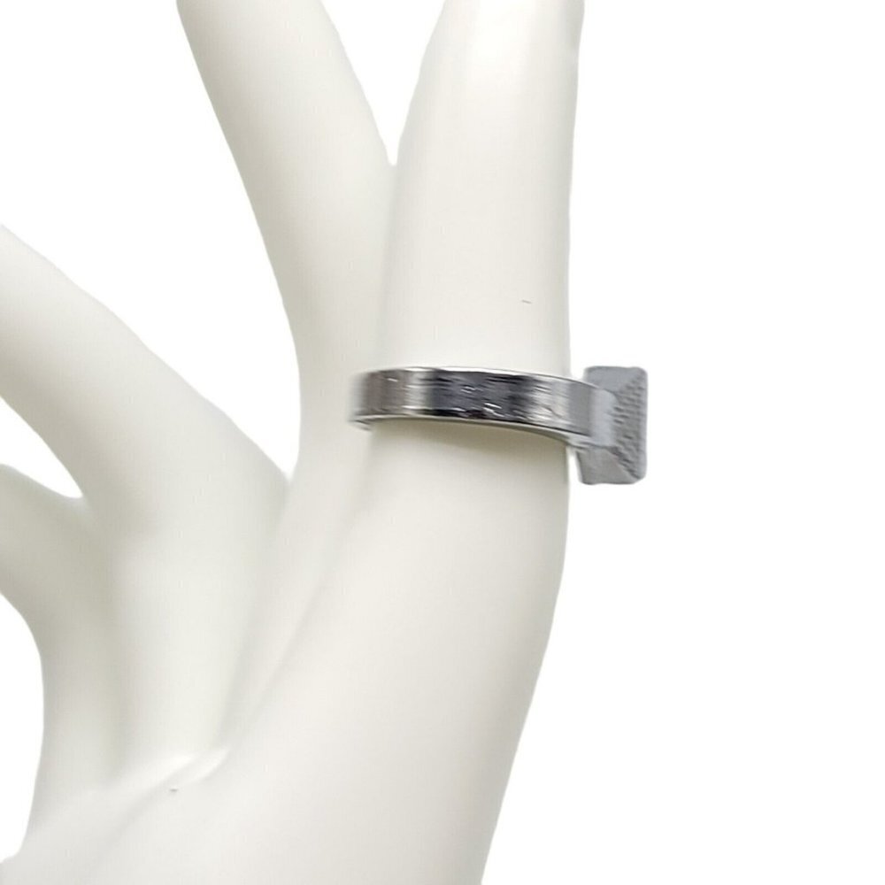 Silver Tone Metal Nail Ring Size 5 Vintage - Picture 3 of 4